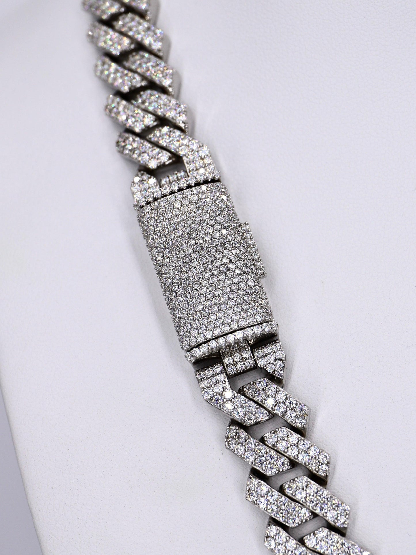 2 Row VVS Moissanite Daimond 14MM Cuban