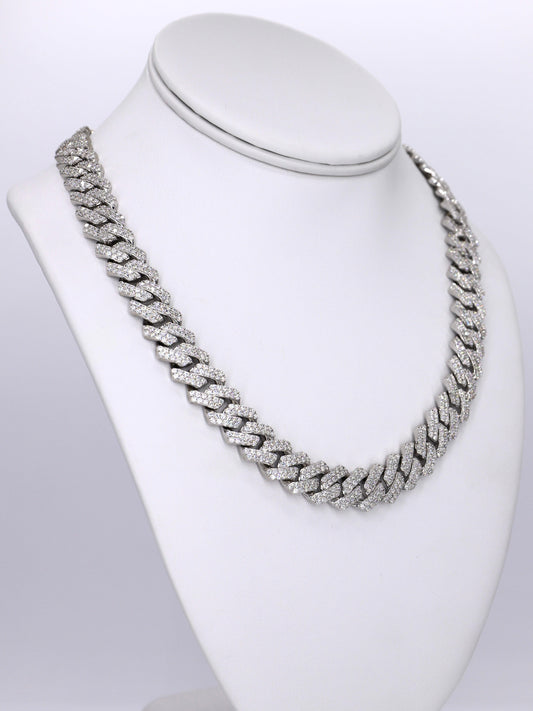 2 Row VVS Moissanite Diamond 12MM Cuban