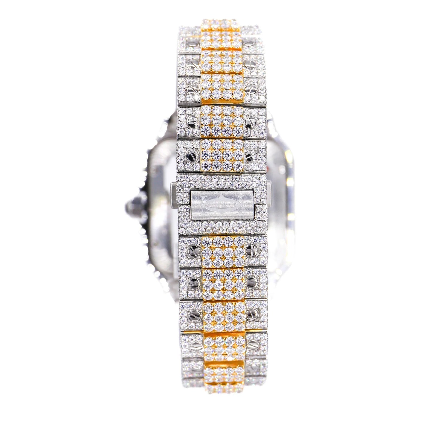 CS TWO TONE 41MM MOISSANITE DIAMOND WATCH 20CT