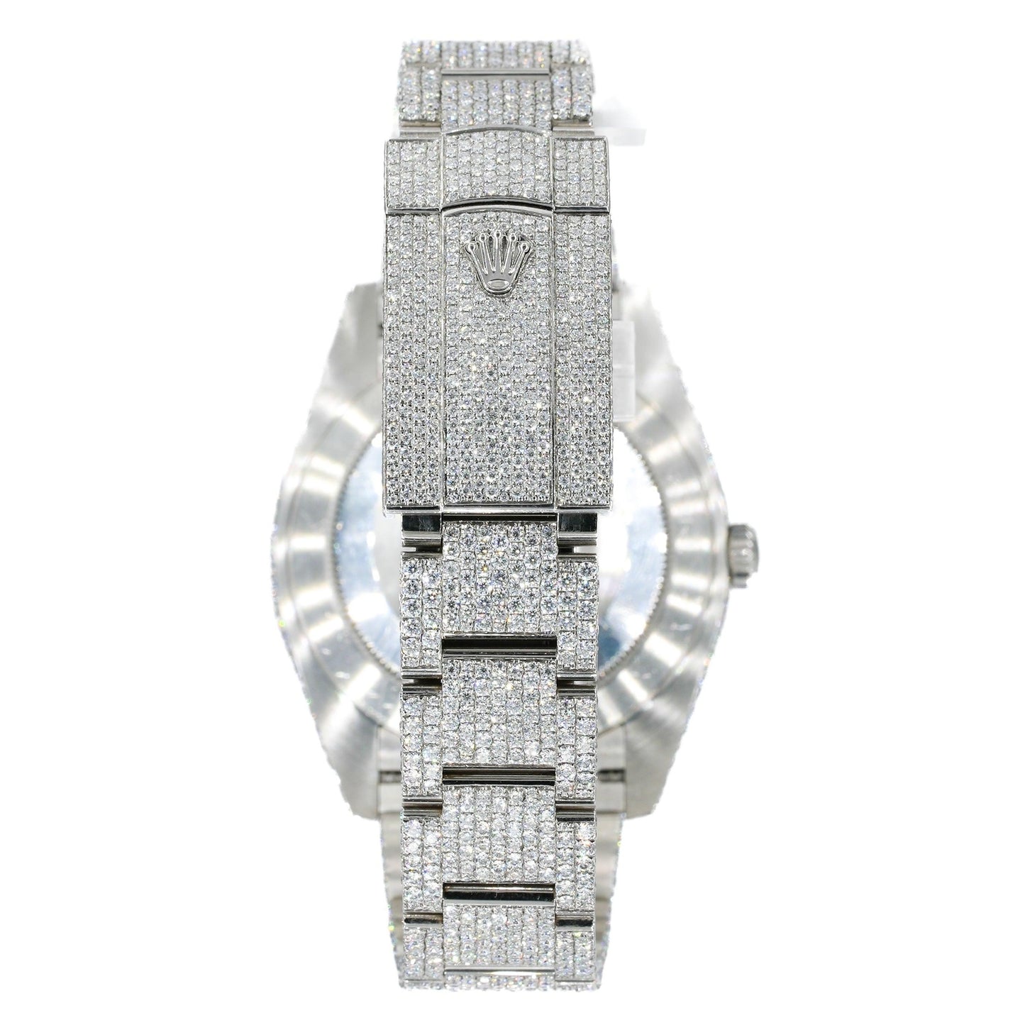 DJ 41MM MOISSANITE DIAMOND MEDIUM STONE BEZEL WATCH 22CT