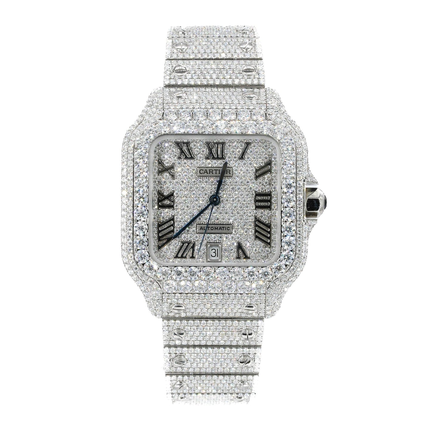 CS 41MM MOISSANITE DIAMOND WATCH 20CT