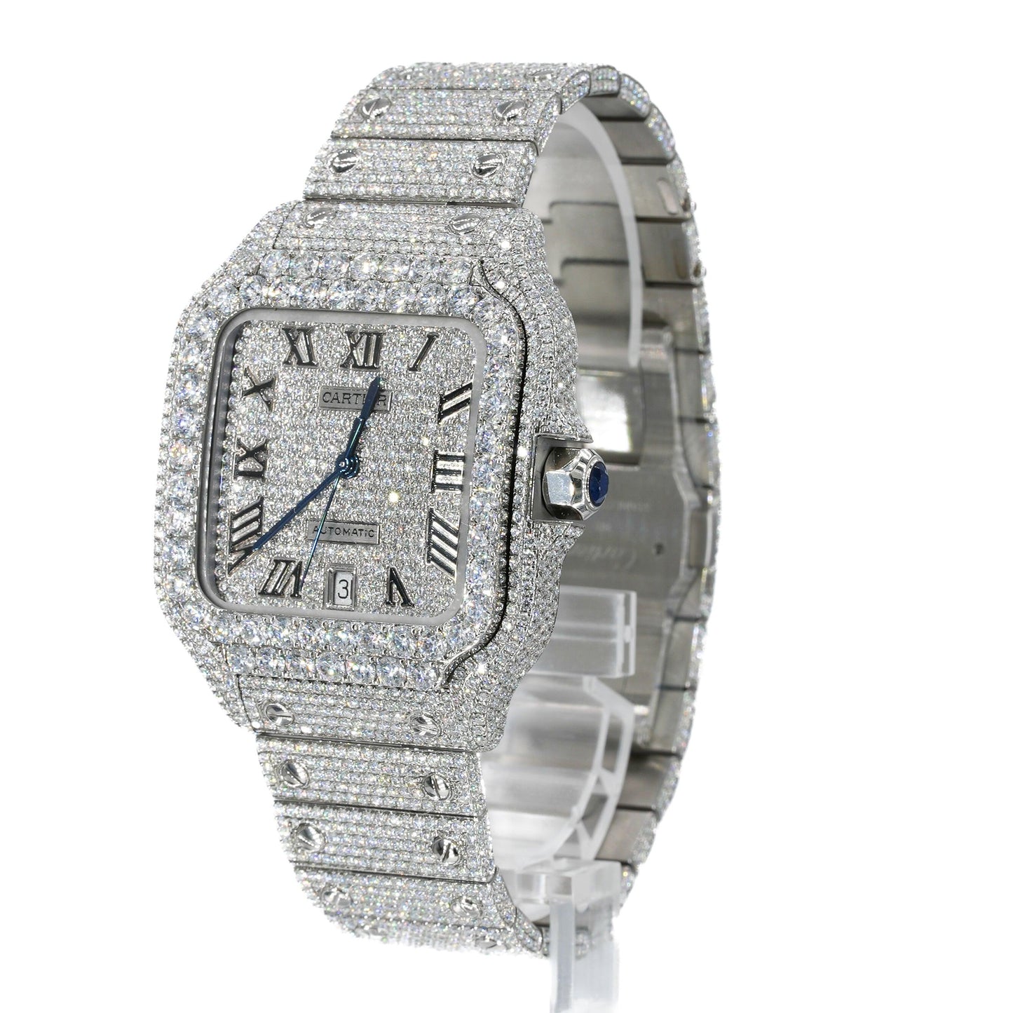 CS 41MM MOISSANITE DIAMOND WATCH 20CT
