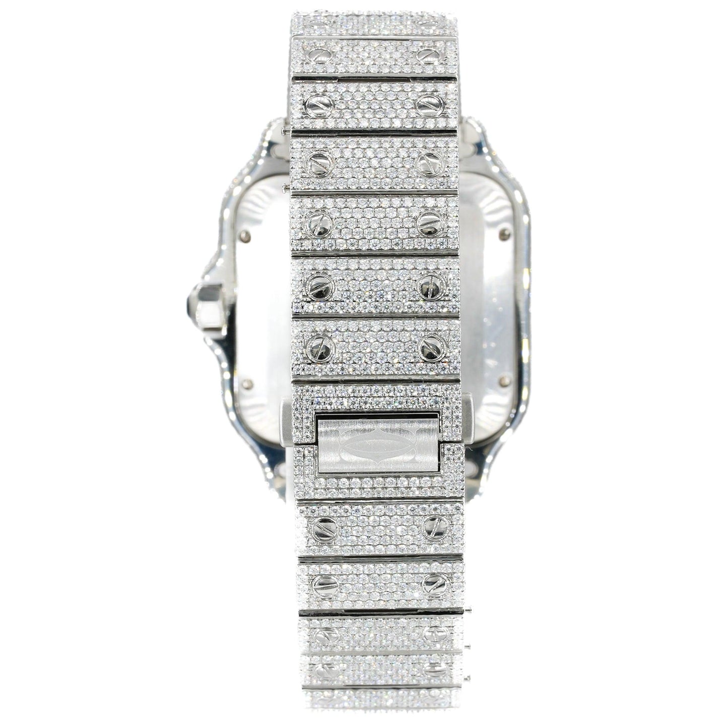 CS SKELETON 41MM TWO-TONE VVS MOISSANITE DIAMOND WATCH 20CT