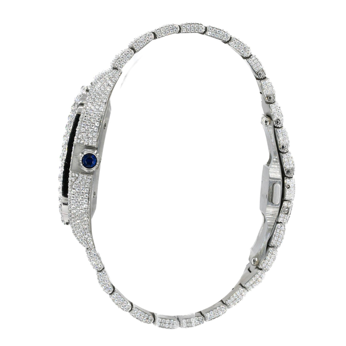 CS SKELETON 41MM TWO-TONE VVS MOISSANITE DIAMOND WATCH 20CT