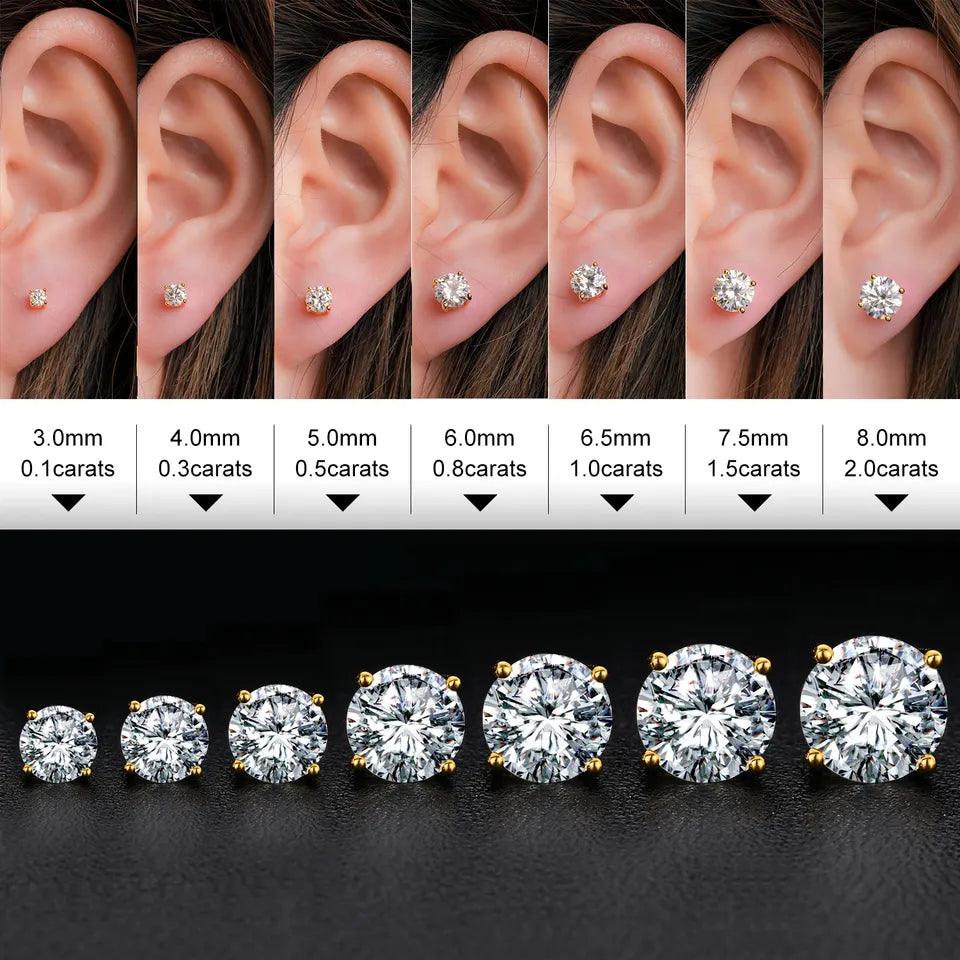 Stud VVS Moissanite Earrings